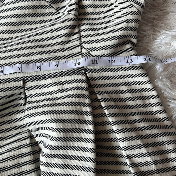 NWT Anthropologie x Eva Franco Alma Fit & Flare Dress Ecru Brown Stripe 6 - Picture 11 of 16